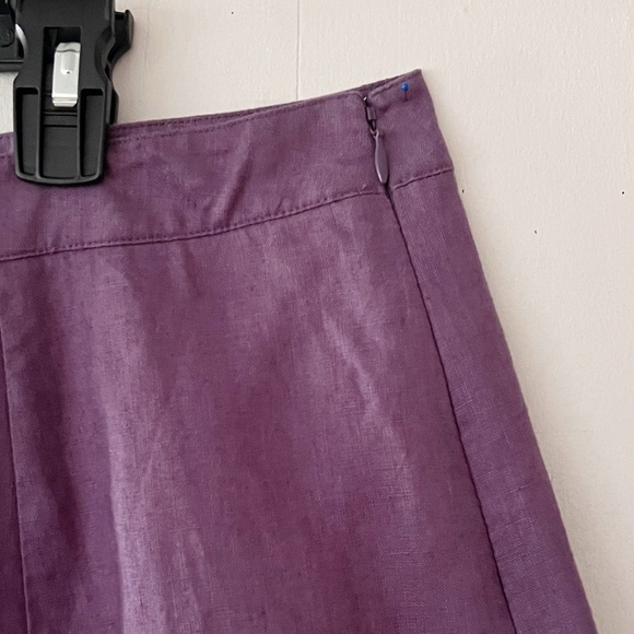 Boden Linen A-Line Skirt with Whipstitch Appliqué Detail Size 14 Long - Picture 3 of 11